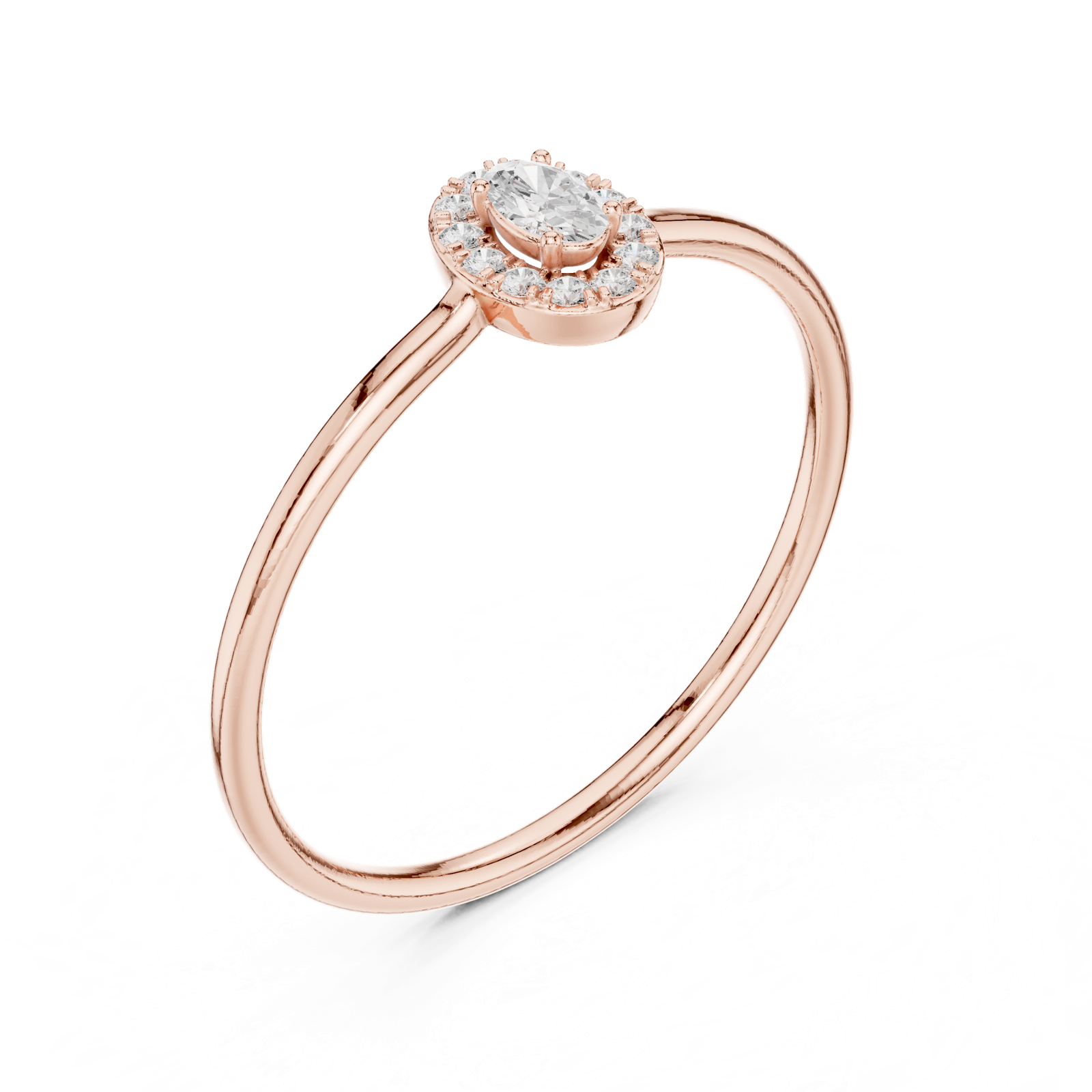Gold Ring HLR-207, Rose Gold, view 2