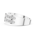 14K Solid Gold Lab Diamond Eternity Ring, White Gold, view 3