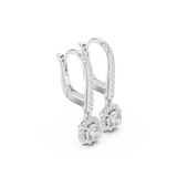Gold Jewelry DDER-034, Cushion center stone, White Gold, view 1