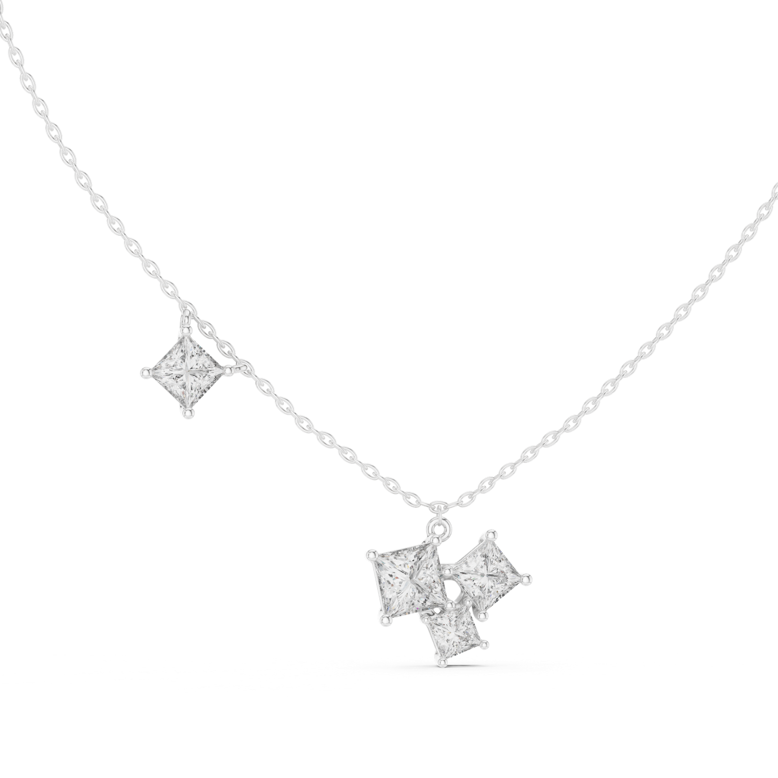 Gold Pendant GPD-0024, White Gold, view 1