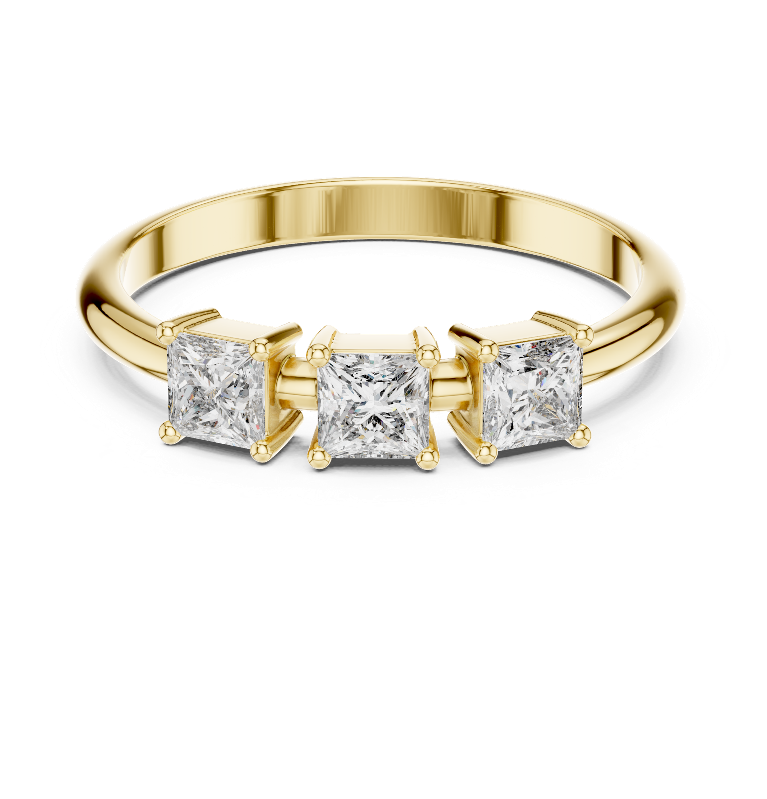 Gold Ring HLR-109, Yellow Gold, view 4