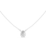 Gold Jewelry DDPS-001, Pear center stone, White Gold, view 4
