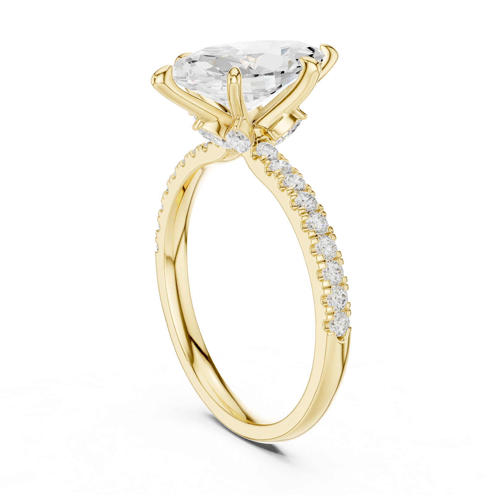 Gold Ring DDLR-256, Yellow Gold, view 1