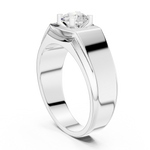 14K Solid Gold Lab Diamond Solitaire Ring, White Gold, view 1