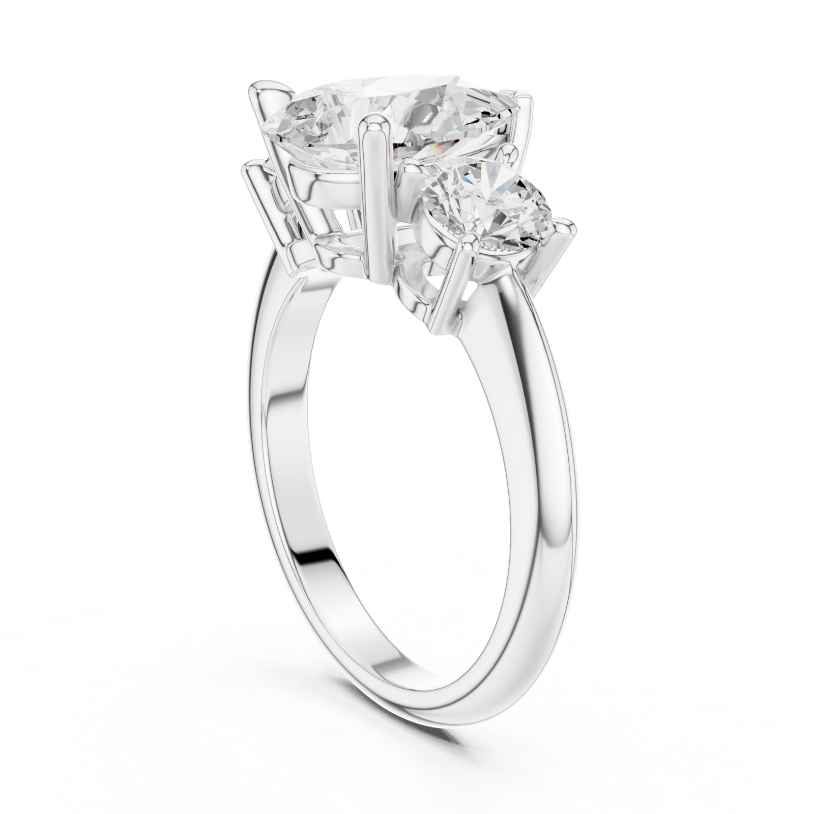 Gold Ring DDLR-903, White Gold, view 1