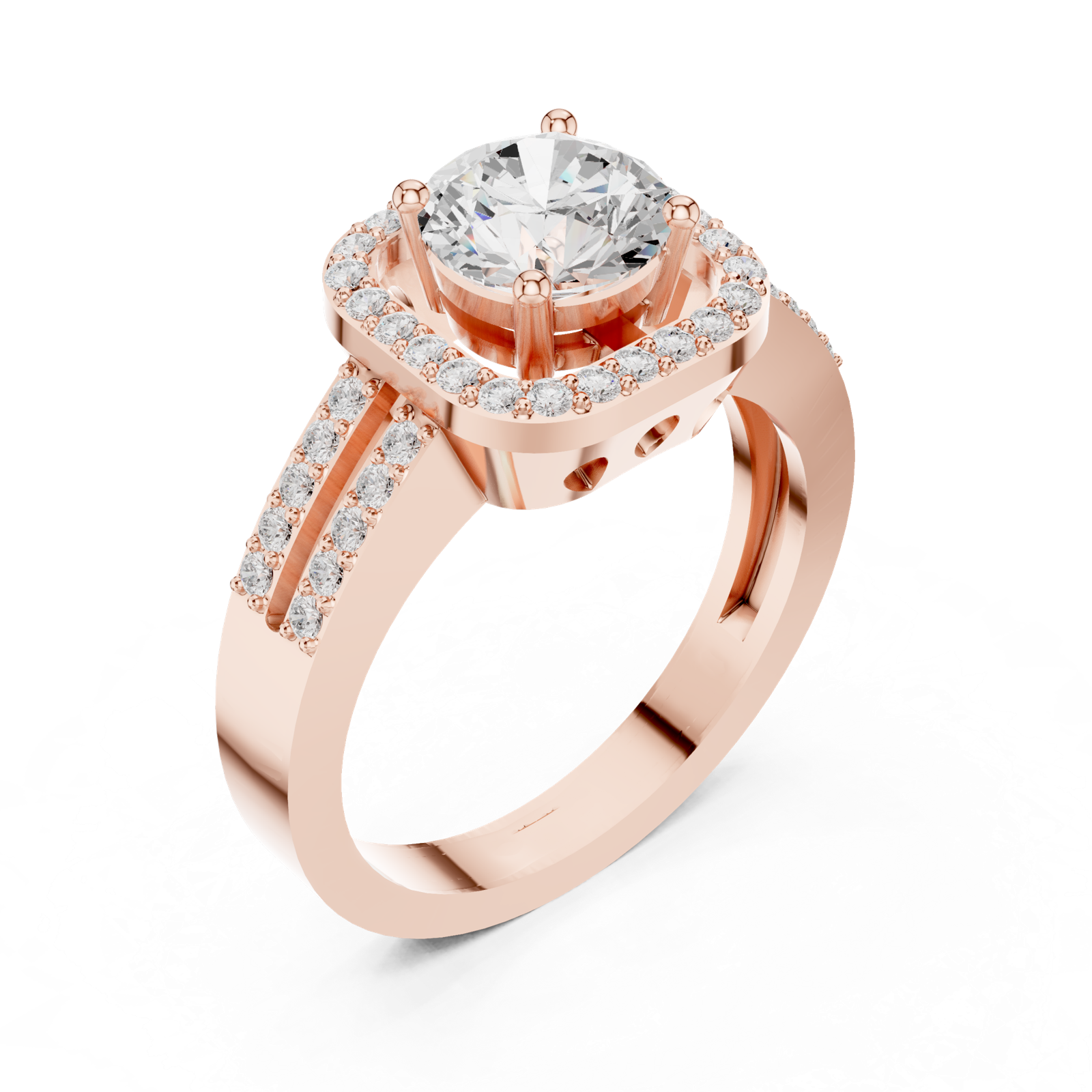 Gold Ring RLR1739, Rose Gold, view 2
