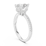 Gold Ring DDLR-177, Pear center stone, White Gold, view 1