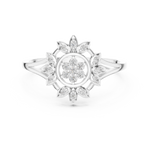 Gold Ring DR-6279, White Gold, view 4
