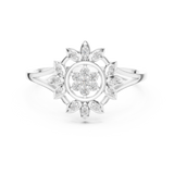 Gold Ring DR-6279, White Gold, view 4