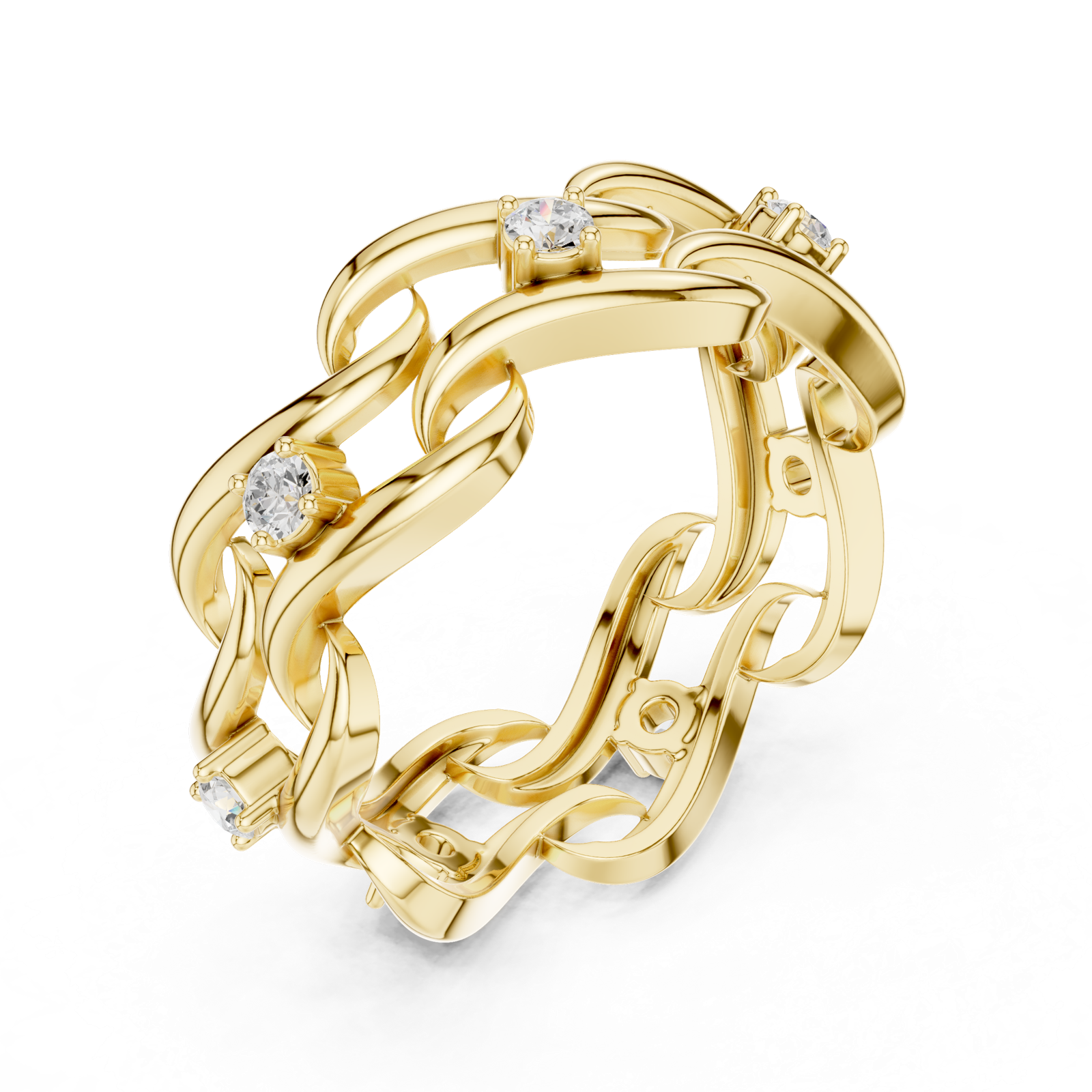 Gold Ring L22-R7, Yellow Gold, view 2