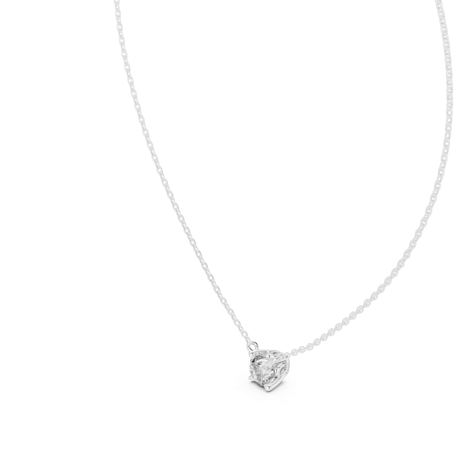 Gold Pendant GPD-0043, White Gold, view 2