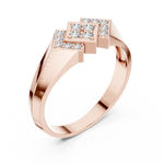 Gold Ring DR-6291, Rose Gold, view 2