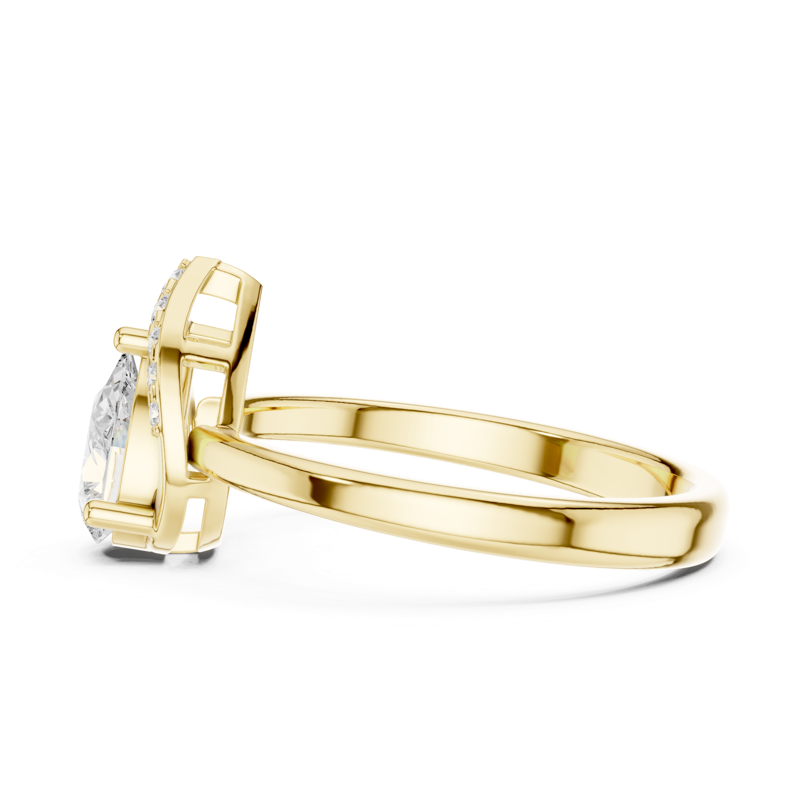 Gold Ring DDLR-511, Yellow Gold, view 3