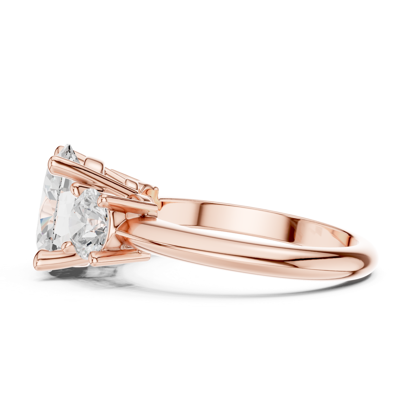 Gold Ring DDLR-902, Rose Gold, view 3