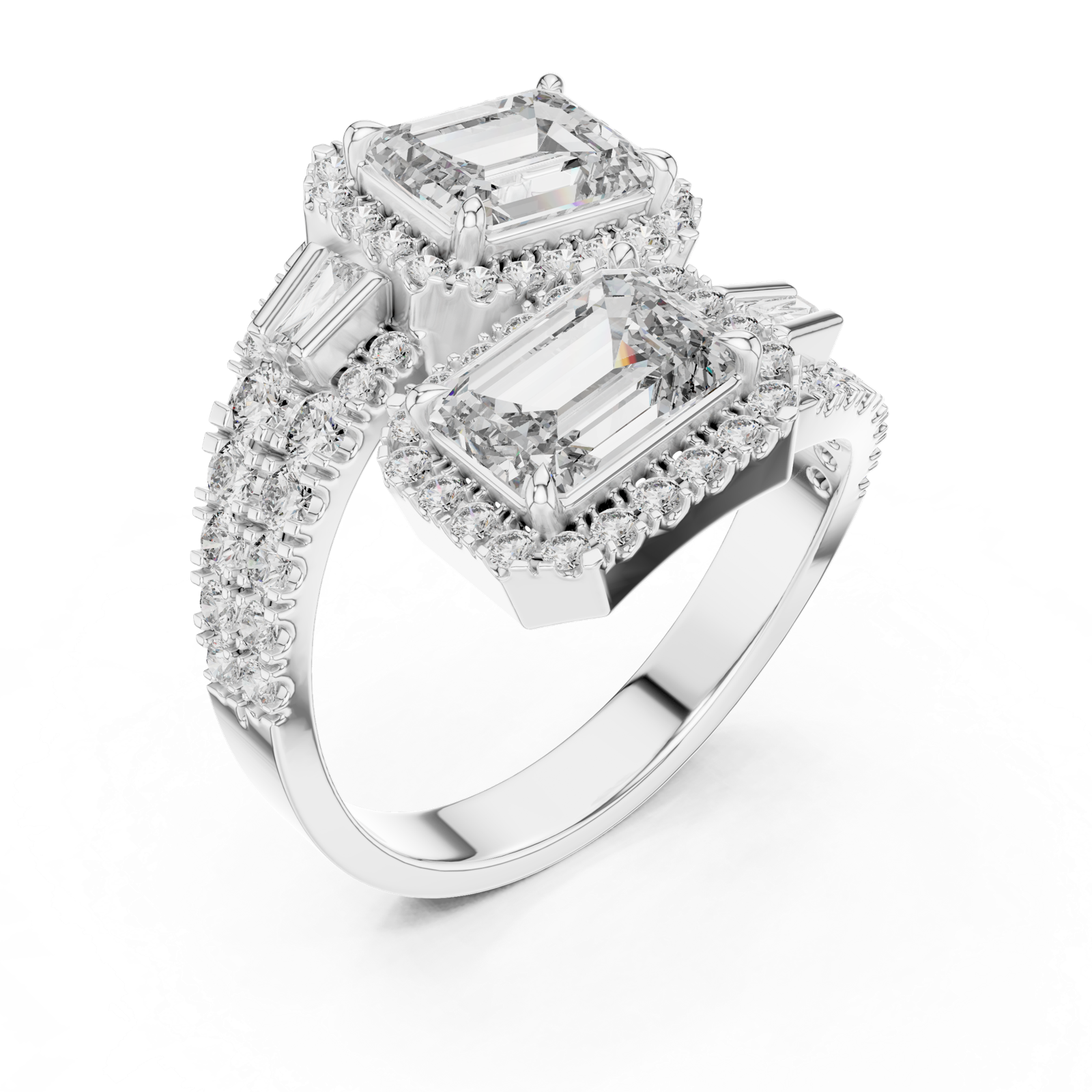 Gold Ring DDLR-014, White Gold, view 2