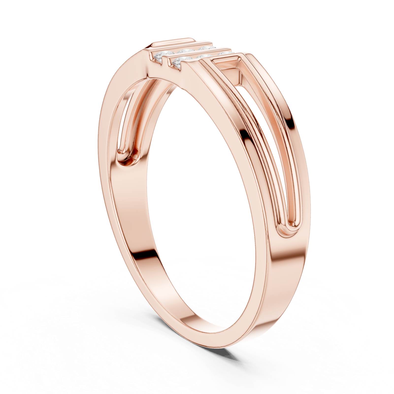 Gold Ring DR-6265, Rose Gold, view 1