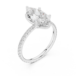 Gold Jewelry L36-16, Marquise center stone, White Gold, view 2