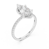 Gold Jewelry L36-16, Marquise center stone, White Gold, view 2