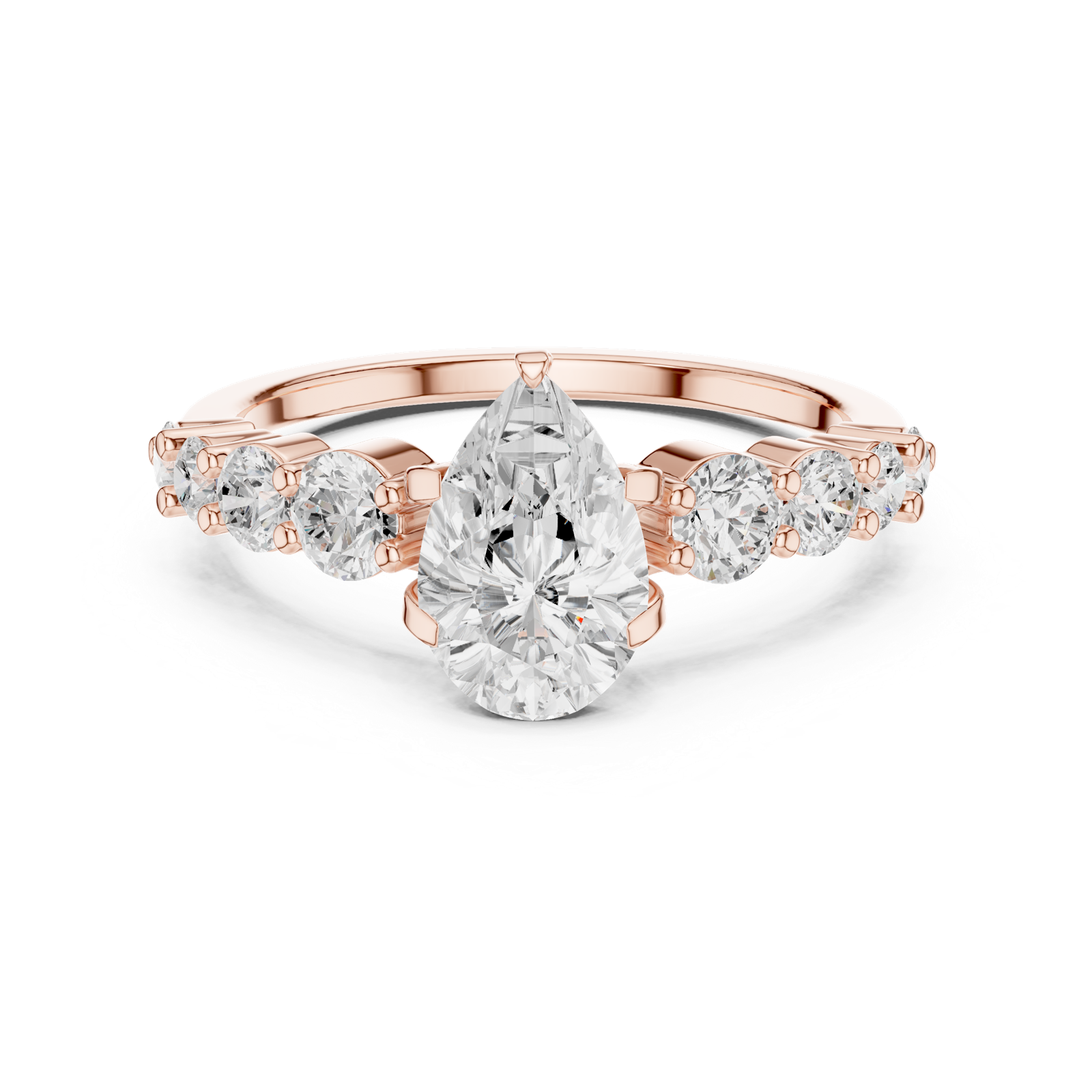 Gold Ring DDLR-1090, Rose Gold, view 4