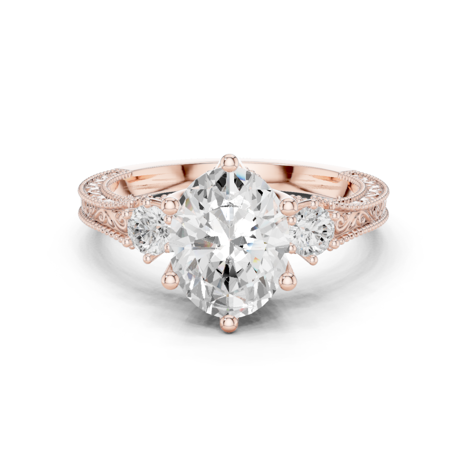 Gold Ring DDLR-282, Rose Gold