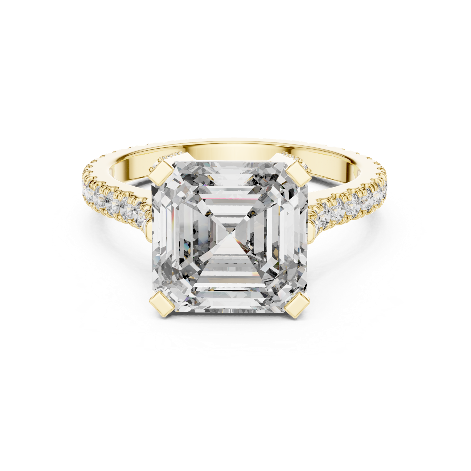 Gold Ring DDLR-194, Yellow Gold, view 4