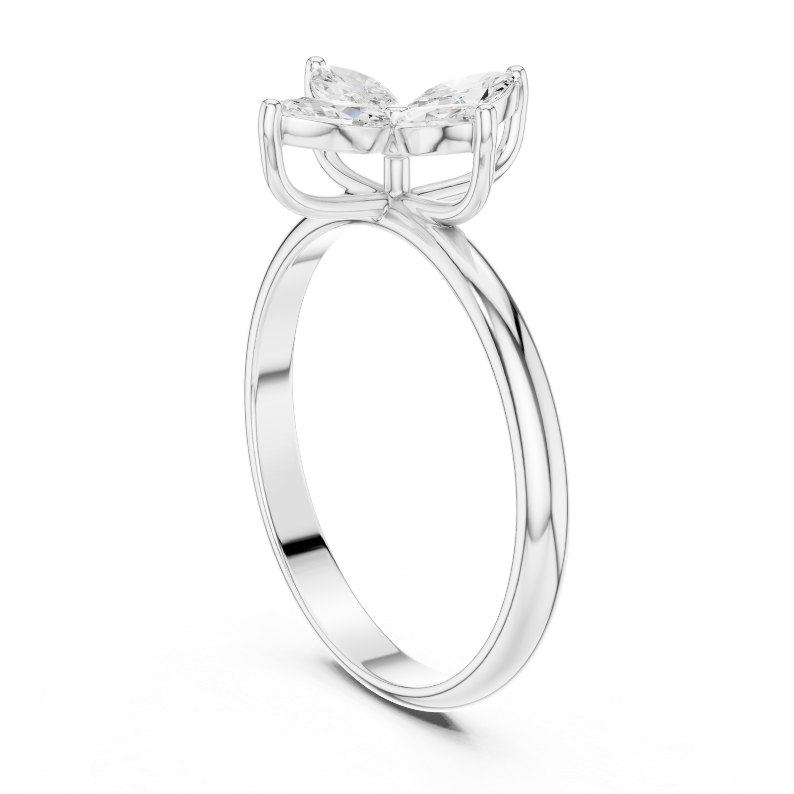 Gold Ring HLR-94, White Gold, view 1