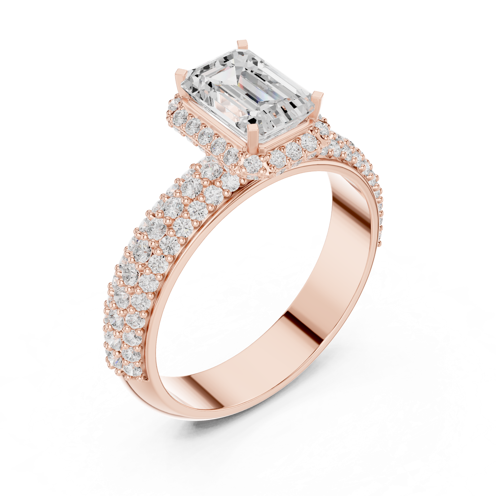Gold Ring DDLR-1072, Rose Gold, view 2