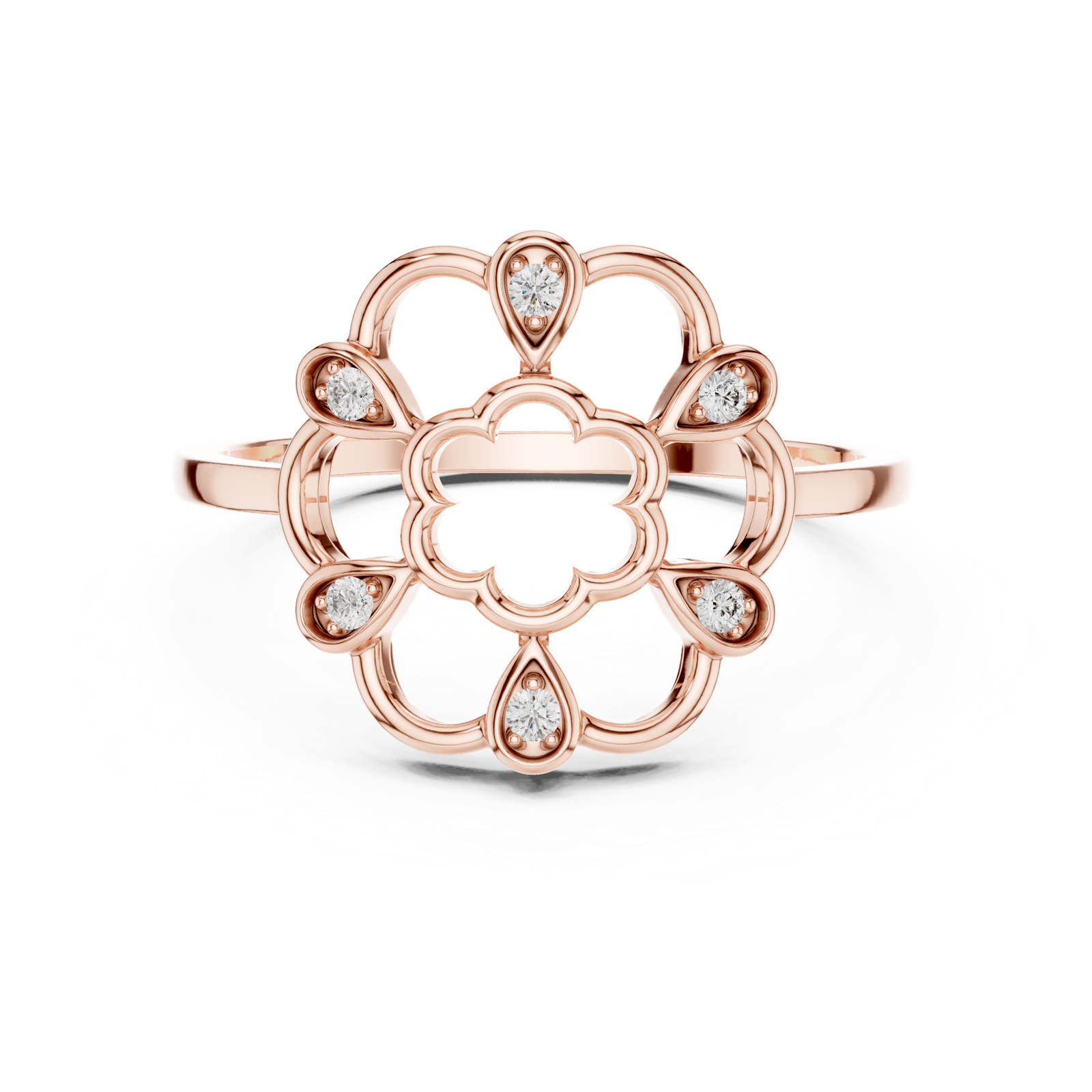 Gold Ring DR-6200, Rose Gold