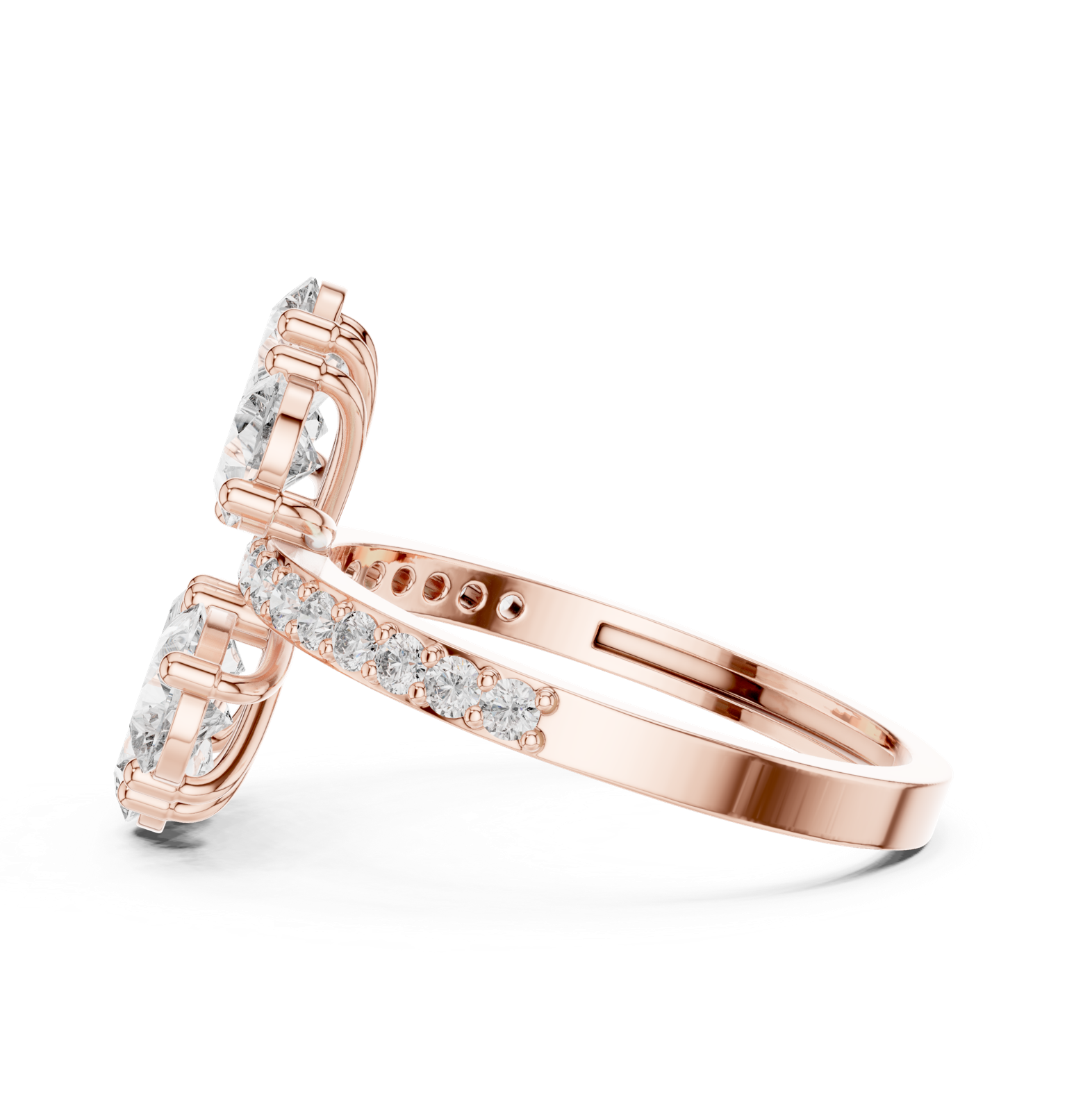 Gold Ring ALR-71, Rose Gold, view 3