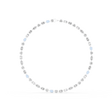 14K Solid Gold Lab Diamond Tennis Necklace, White Gold, view 0