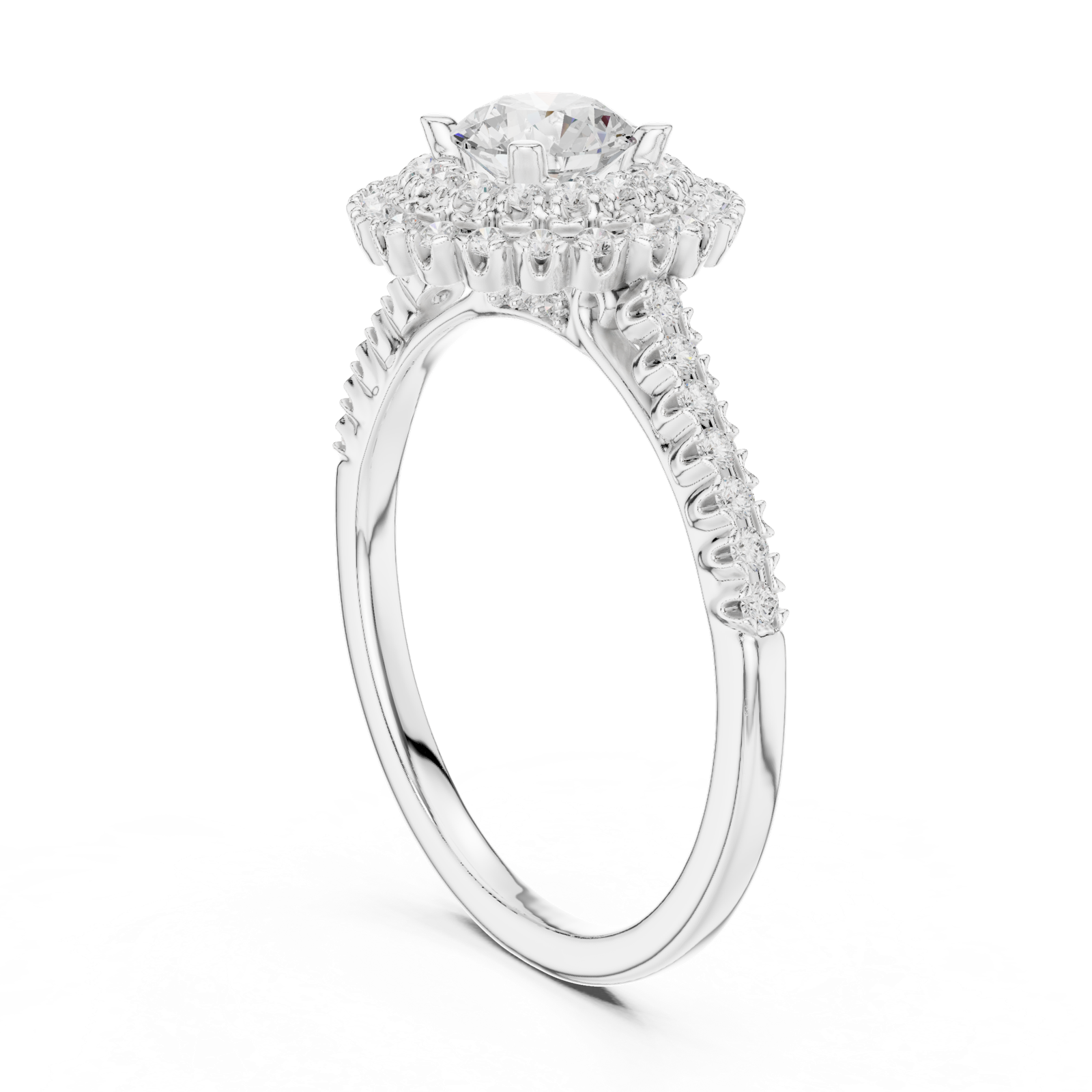 Gold Ring LR-0228, White Gold, view 1