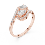 Gold Ring HLR-175, Rose Gold