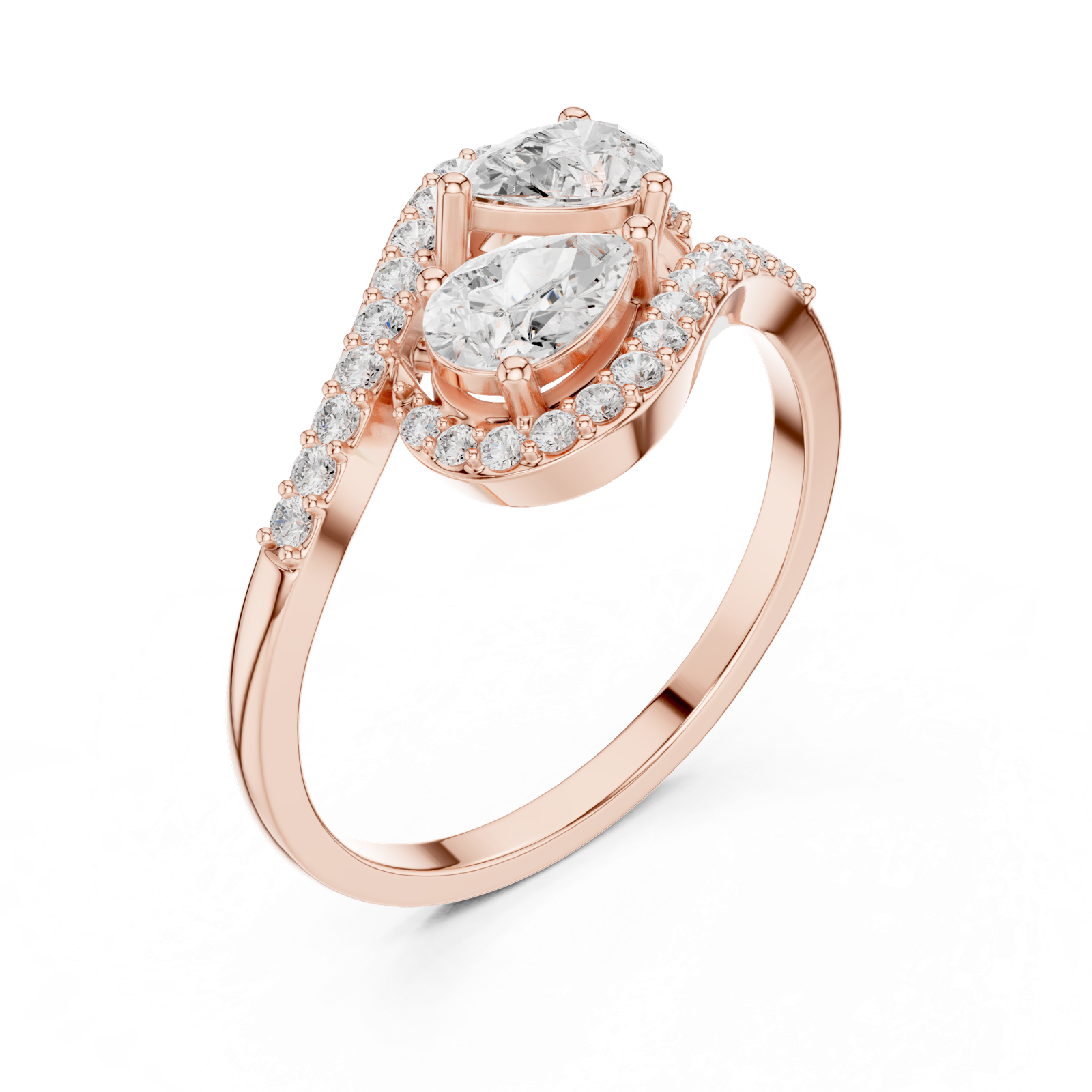 Gold Ring HLR-175, Rose Gold