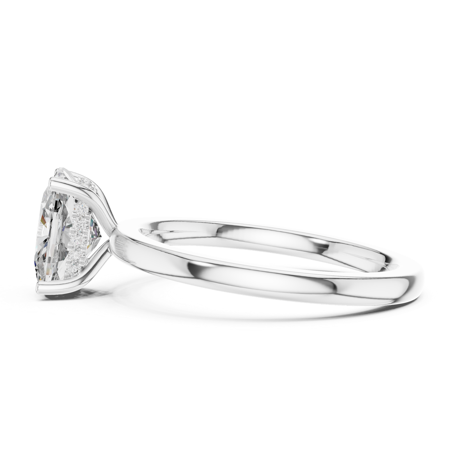 Gold Pendant 9-10037L_SS12, White Gold, view 3