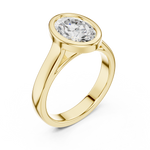 Gold Jewelry L36-3, Oval center stone, Yellow Gold, view 2