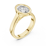 Gold Jewelry L36-3, Oval center stone, Yellow Gold, view 2