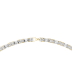 14K Solid Gold Lab Diamond Tennis Necklace, Yellow Gold, view 4