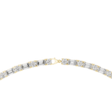 14K Solid Gold Lab Diamond Tennis Necklace, Yellow Gold, view 4