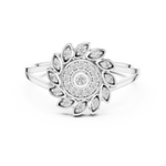 Gold Ring DR-6296, White Gold, view 4