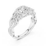 Gold Ring LR-0255, White Gold, view 2