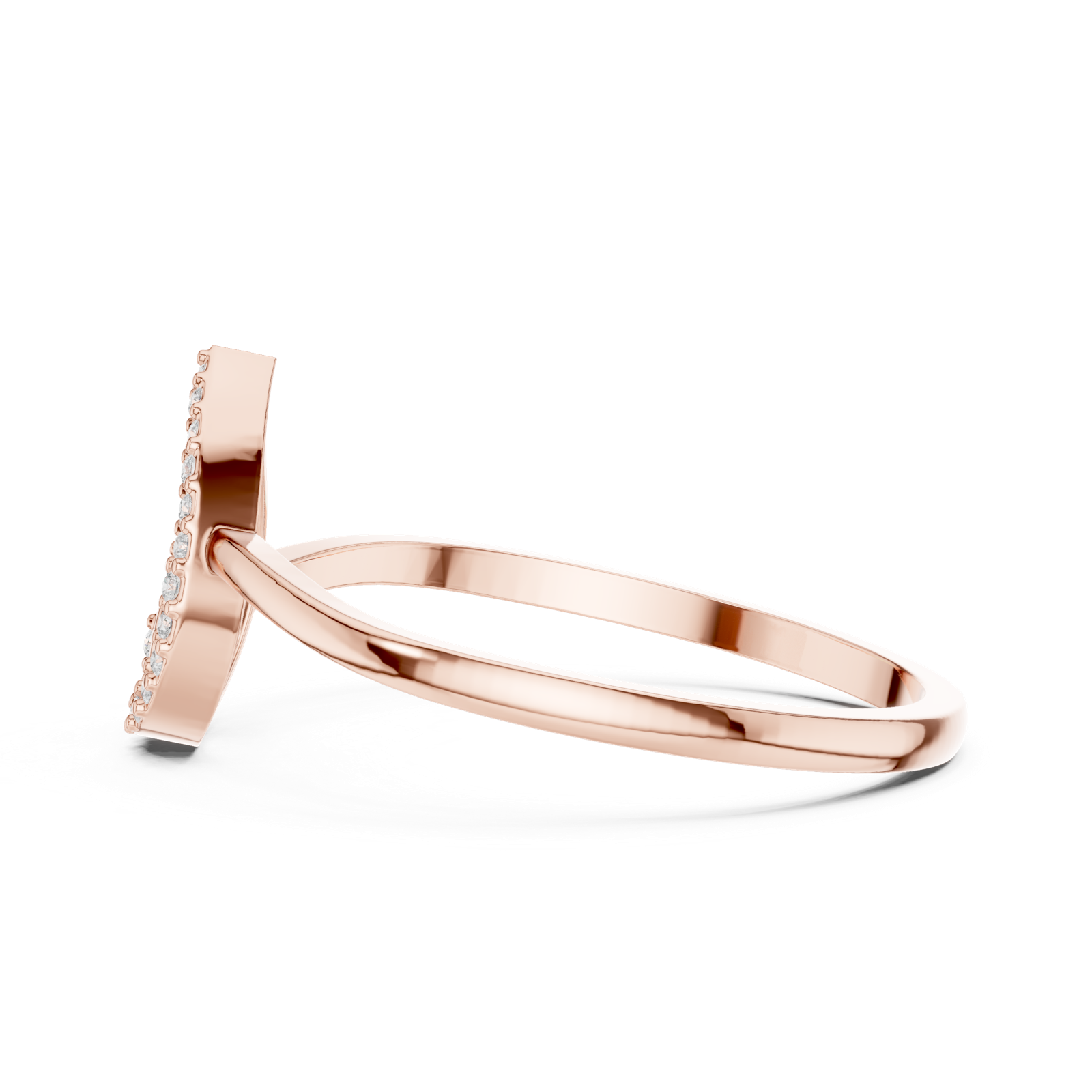 Gold Ring DDLR-469, Rose Gold, view 3