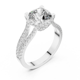 Gold Ring DDLR-182, White Gold, view 2