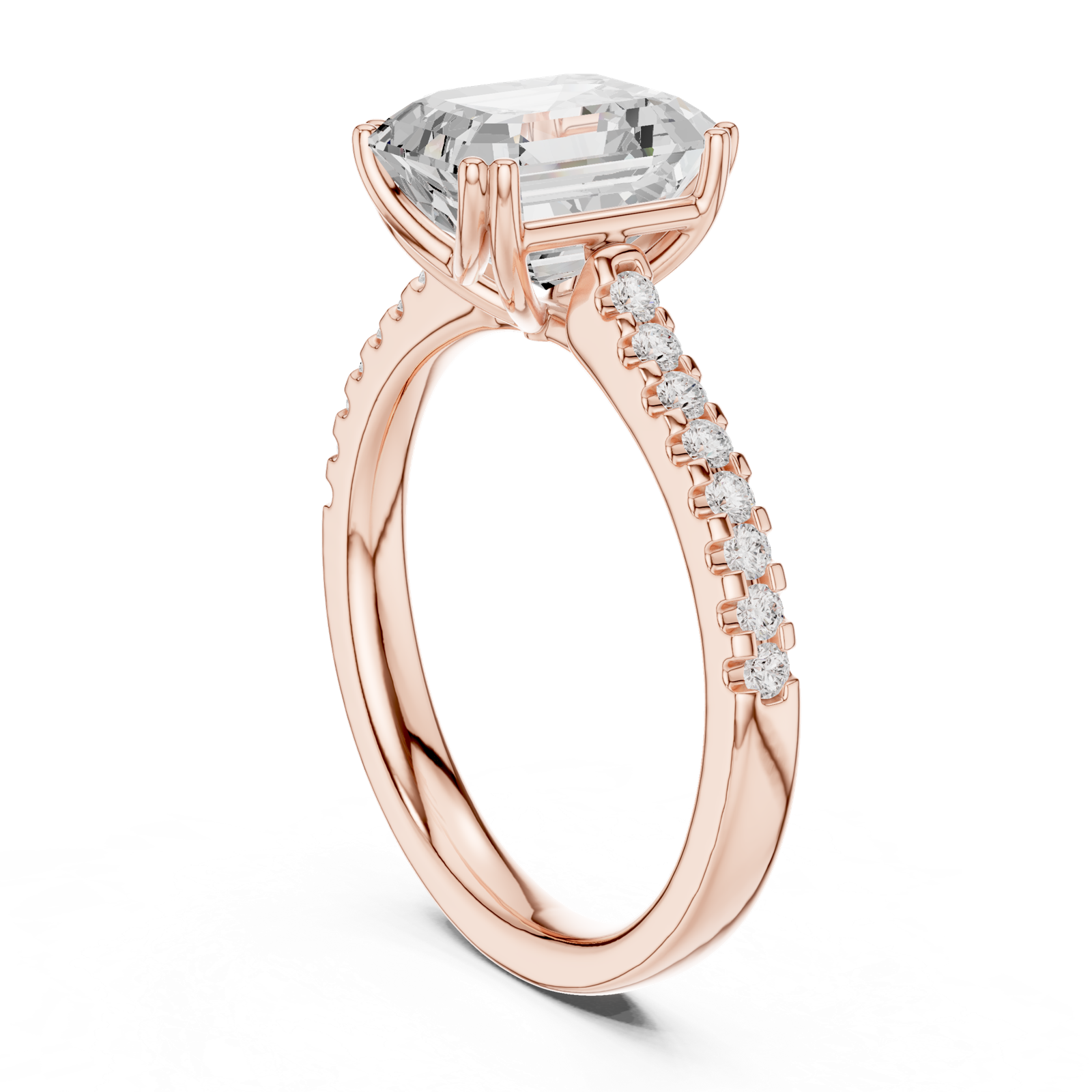 Gold Ring DDLR-744, Rose Gold, view 1