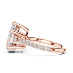 Gold Ring DDLR-250, Pear center stone, Rose Gold, view 3