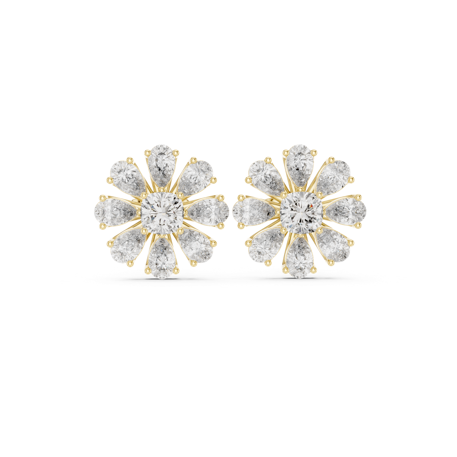 Gold Earrings AER-44, Yellow Gold