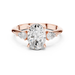 Gold Jewelry L35-66, Oval center stone, Rose Gold, view 4