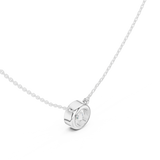 Gold Jewelry DDPO-007, Round center stone, White Gold, view 2