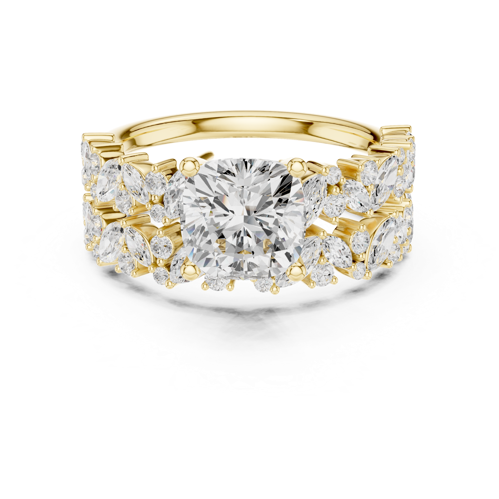 Gold Ring DDLR-941, Yellow Gold, view 4