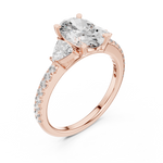 Gold Ring DDLR-184, Rose Gold, view 2
