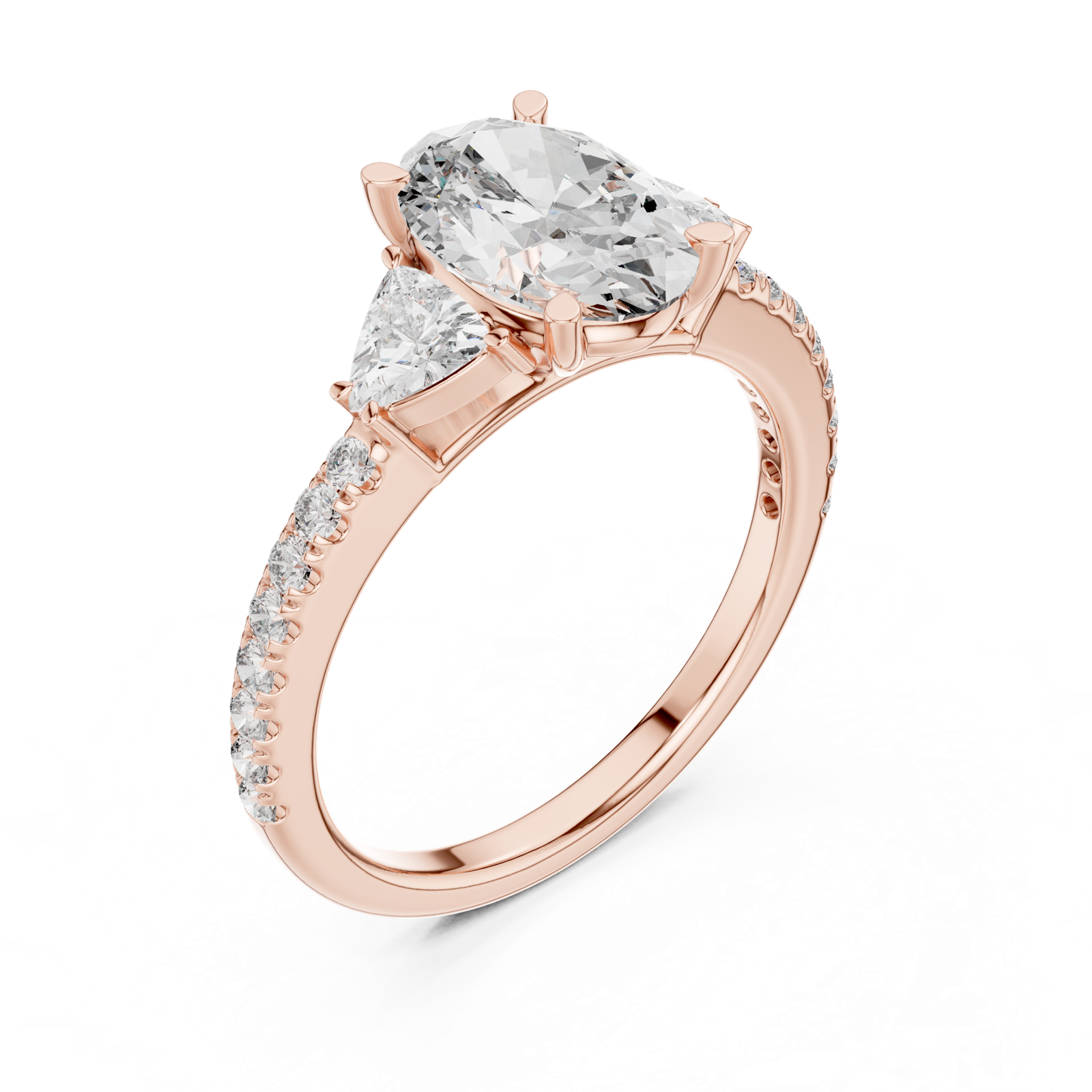 Gold Ring DDLR-184, Rose Gold, view 2